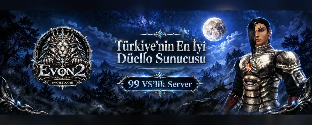 Evon2 Metin2 PvP server tanıtım bannerı