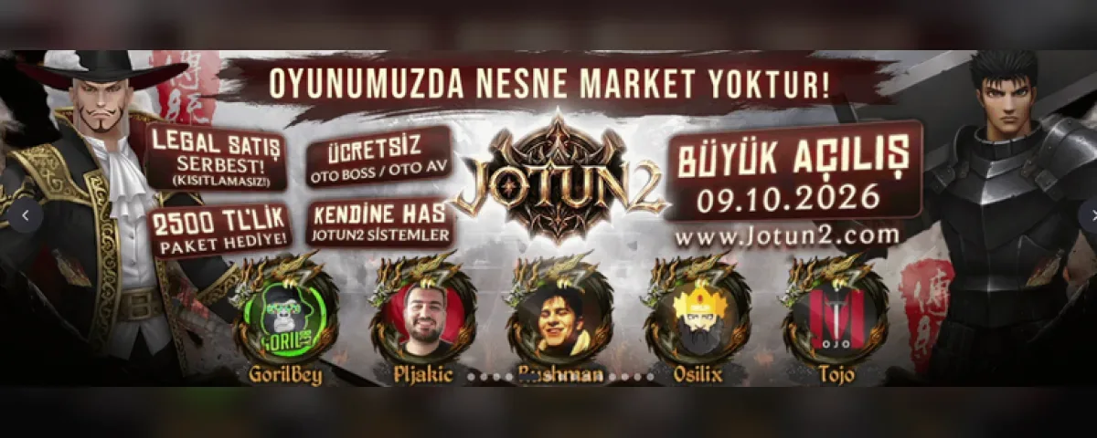 Jotun2 Metin2 PvP server tanıtım bannerı